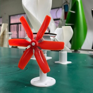 Micro Wind Turbine With LED Light Horizontal 6 Blades Wind Solar Hybrid Wind Generator