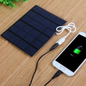 Factory sell 3.5W Solar Charger Polycrystalline Solar Cell Solar Panel USB Solar Mobile Charger For Power Bank